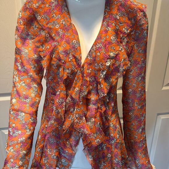 Free People Floral Sheer Nina Blouse - Picture 3 of 16